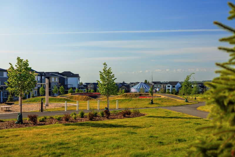 Park space in Wedderburn in Okotoks.